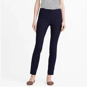 J. Crew Factory Stretch Lexie Pant Cotton Blend Skinny Leg Navy Blue Style C9716